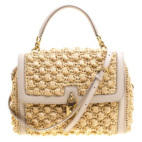 dolce gabbana raffia bag|dolce and gabbana raffia crochet.